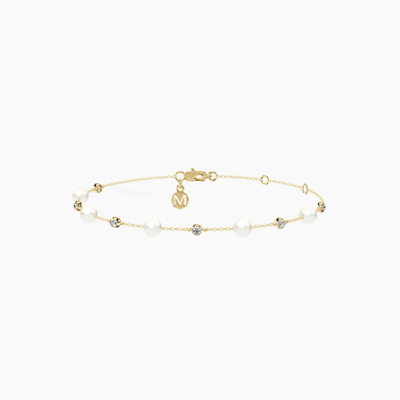 Diamond By Yard Pearl Bracelet