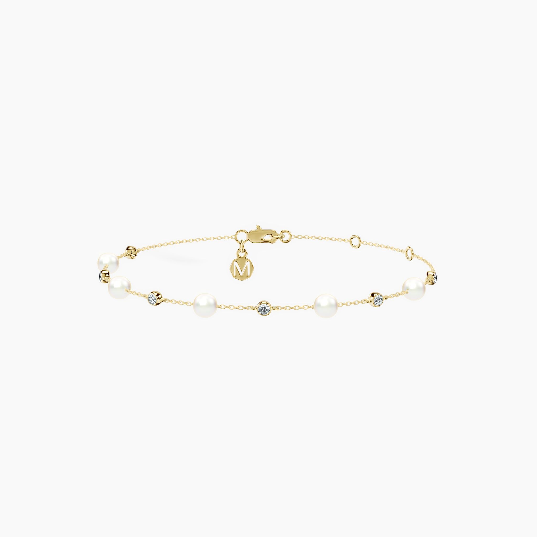 Diamond By Yard Pearl Bracelet