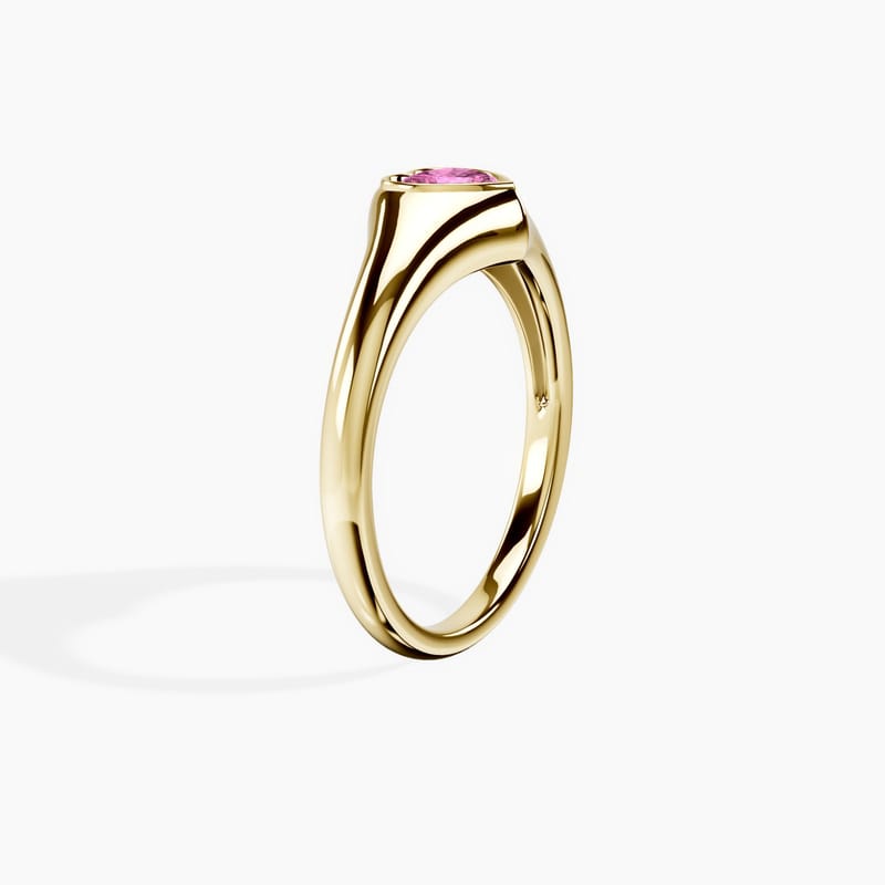 Pink Heart Signet Ring