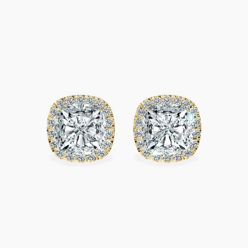 Timeless Halo Cushion Studs