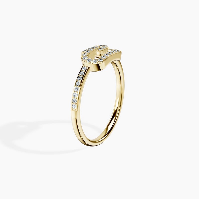 Paper Clip Pave Ring