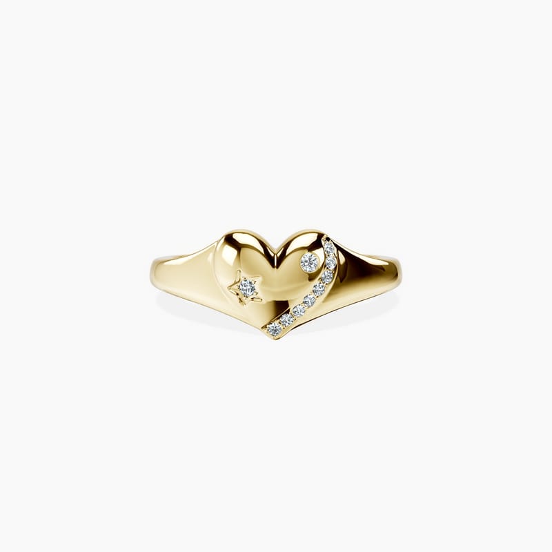 Crown Heart Ring