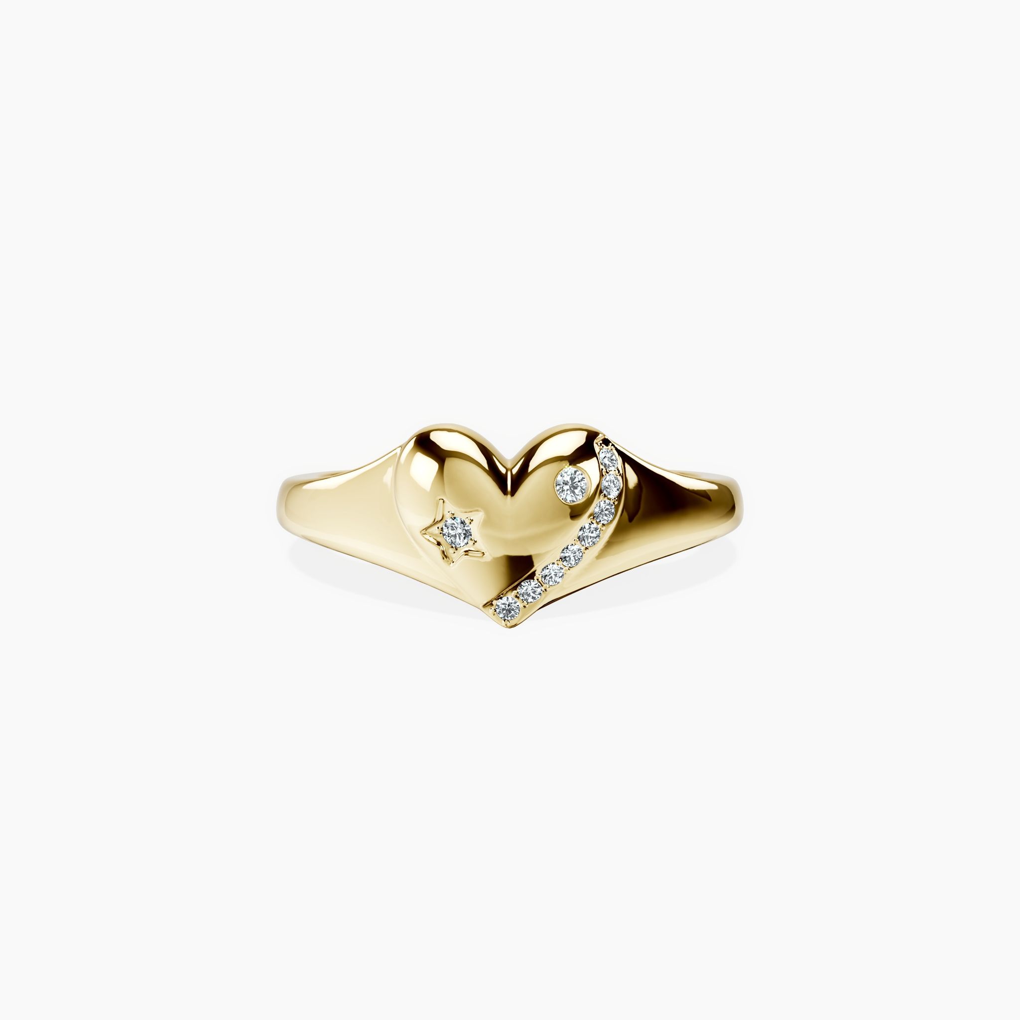Crown Heart Ring