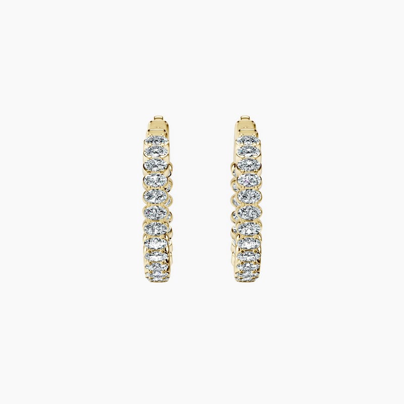 Inside Out Oval Hoops