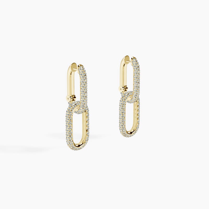 Interlinked Pavé Hoops
