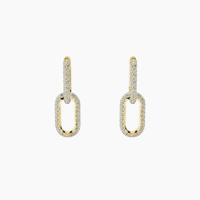 Interlinked Pavé Hoops