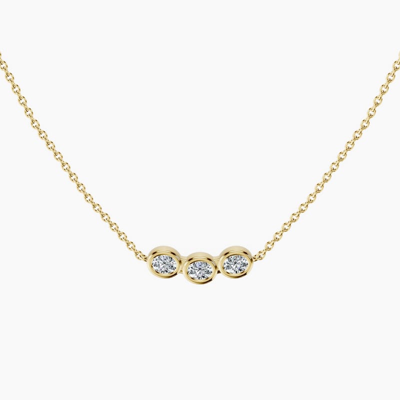 Bubble Oval Trio Necklace
