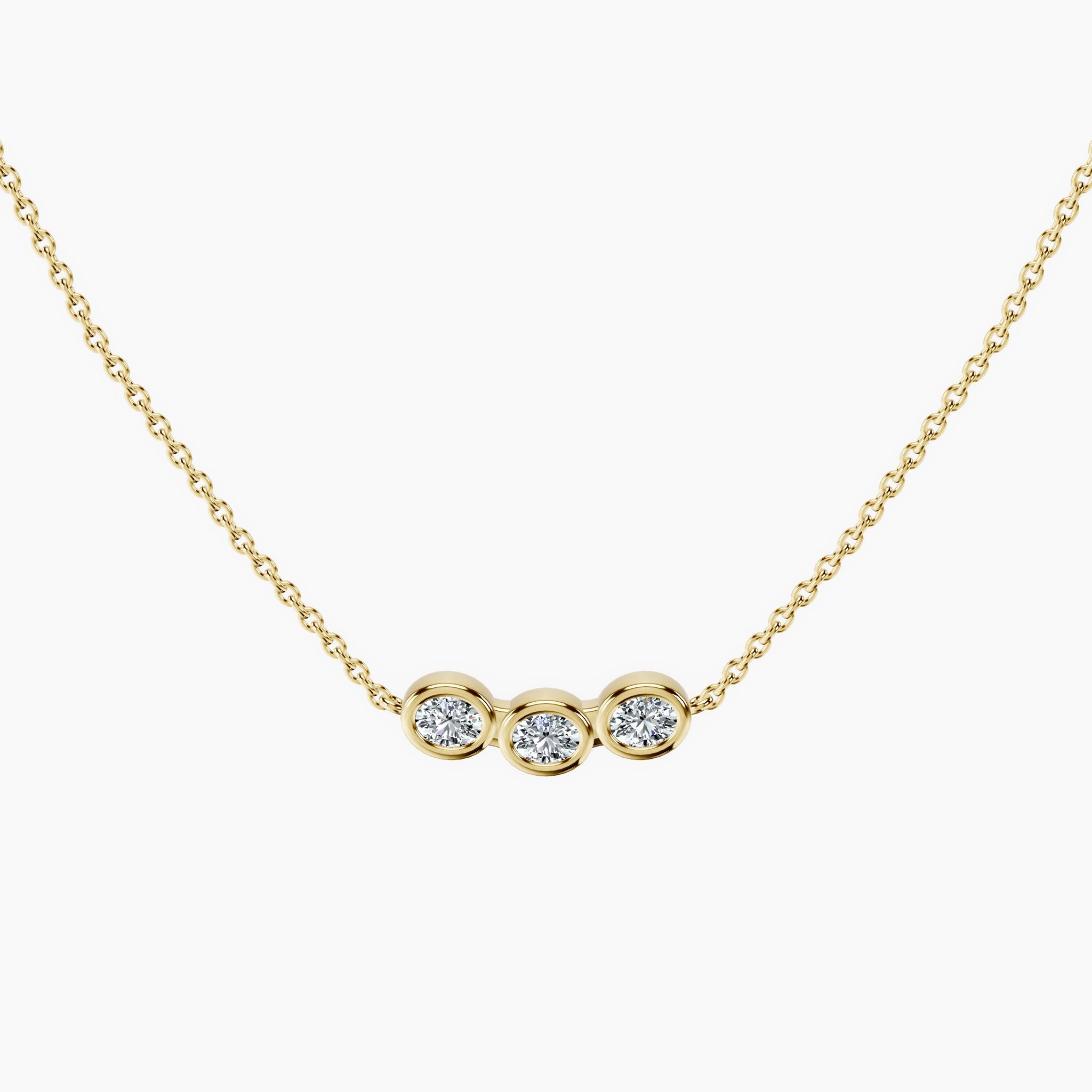 Bubble Oval Trio Necklace