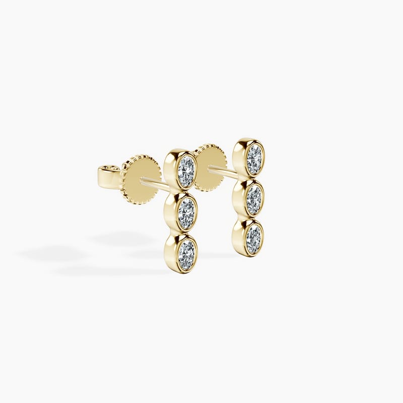 Bubble Oval Trio Studs