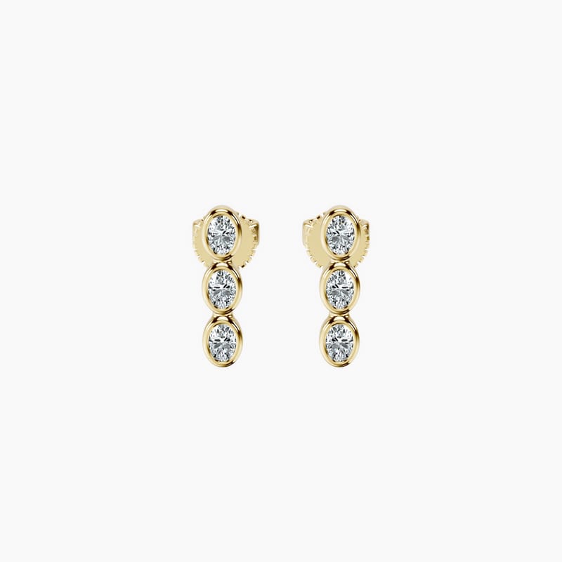 Bubble Oval Trio Studs