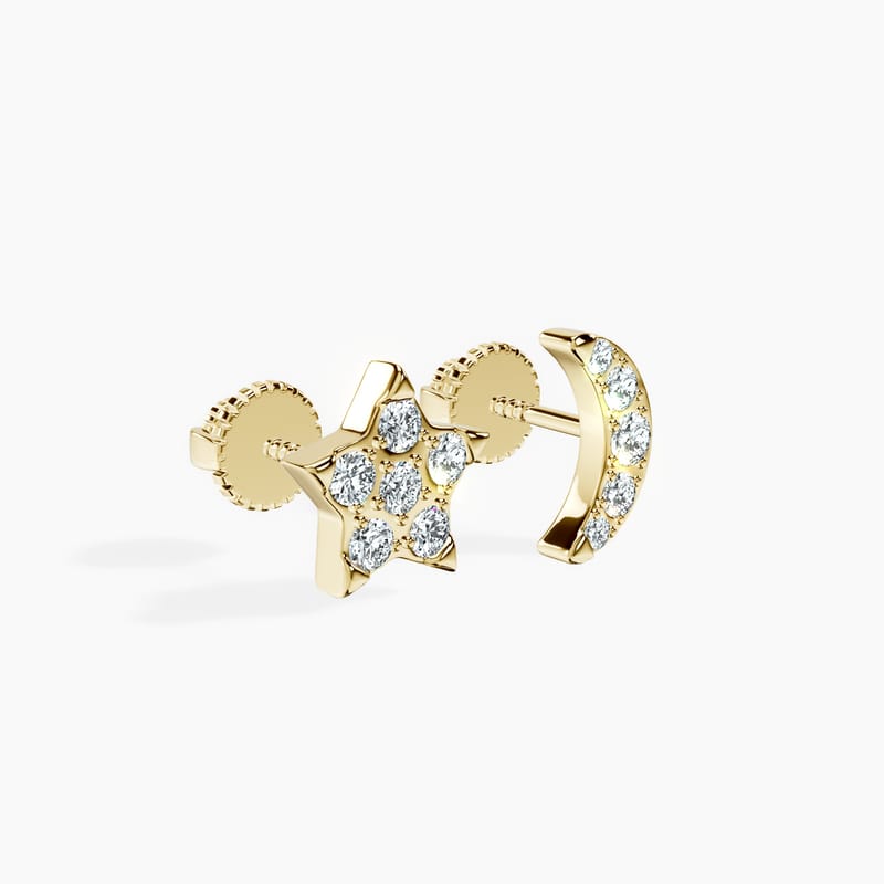Star & Moon Studs