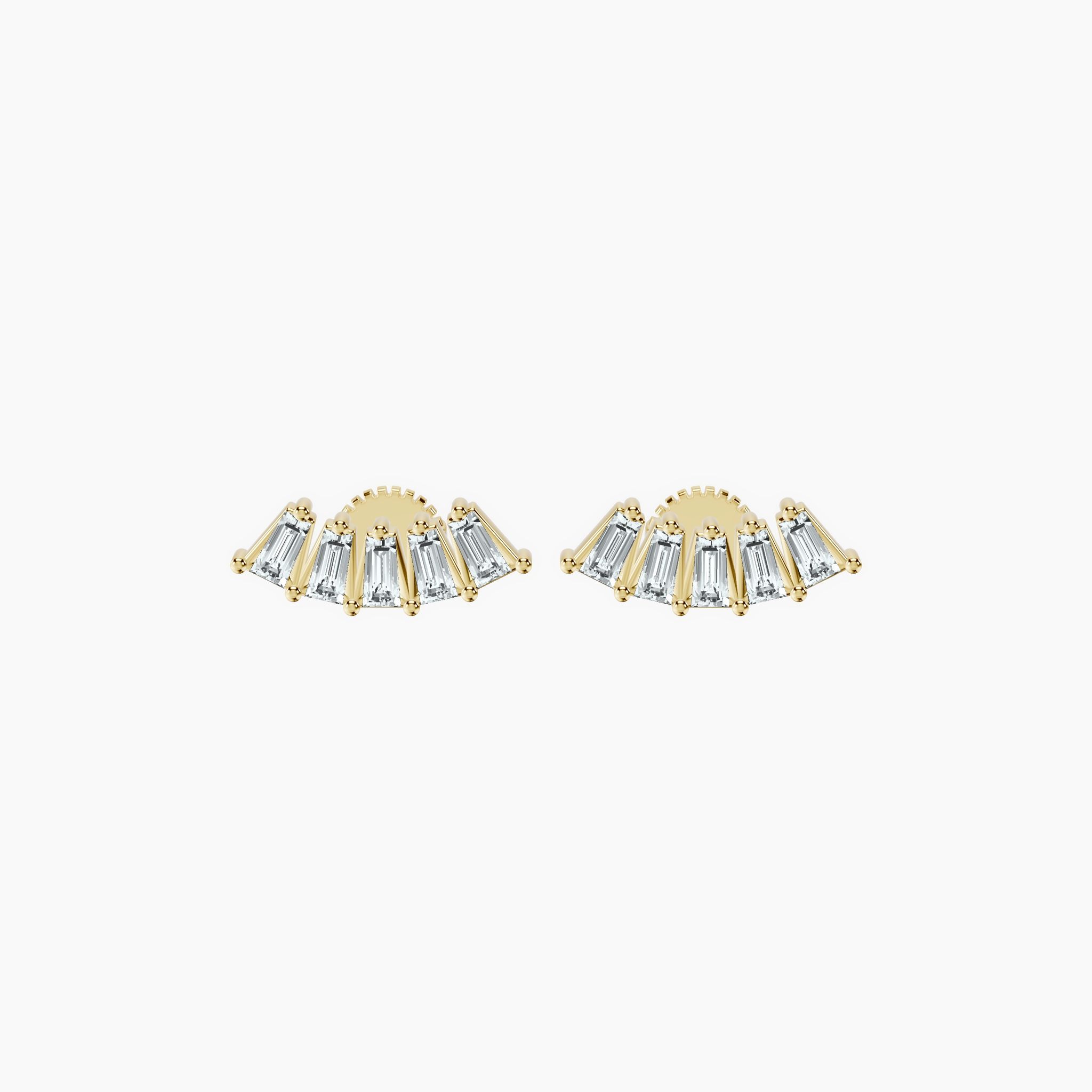 Baguette Cascade Studs