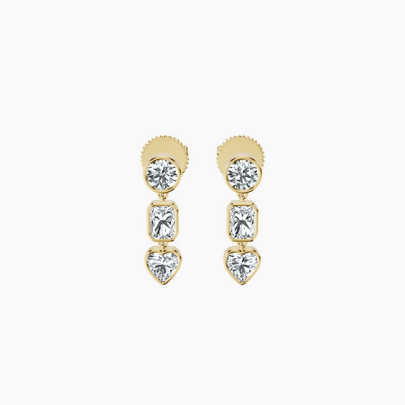 Bubble Heart Cascade Earrings