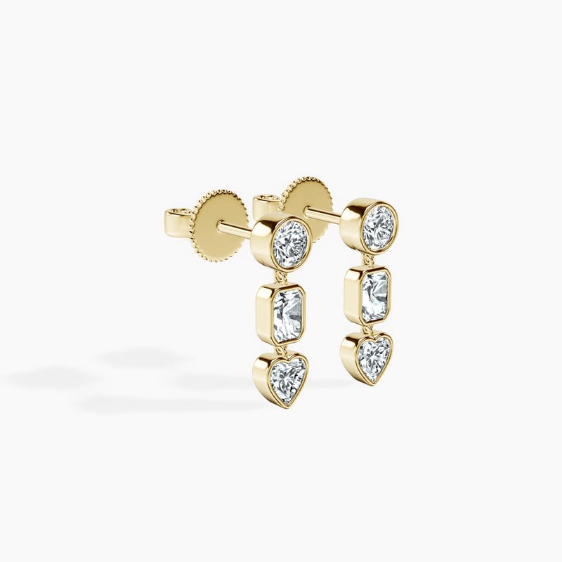 Bubble Heart Cascade Earrings