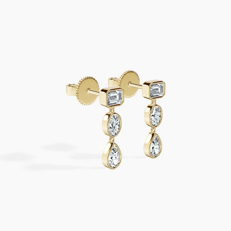 Bubble Pear Cascade Earrings