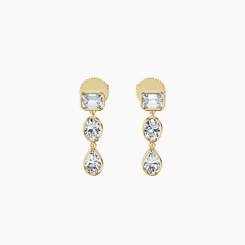 Bubble Pear Cascade Earrings