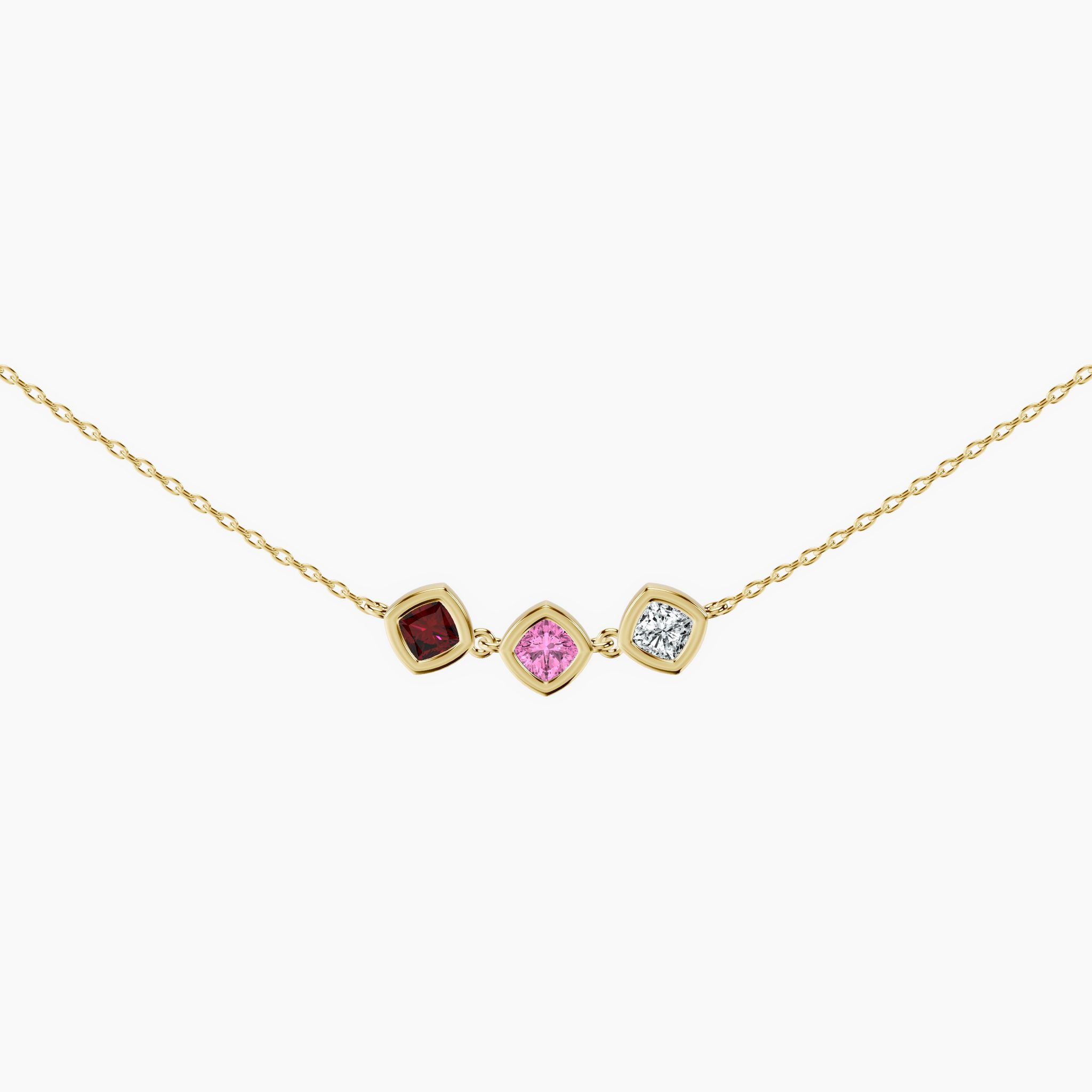 Trinity Cushion Necklace