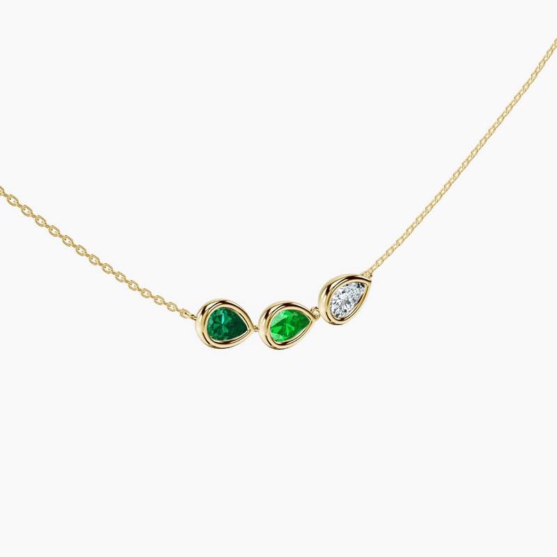 Trinity Pear Necklace