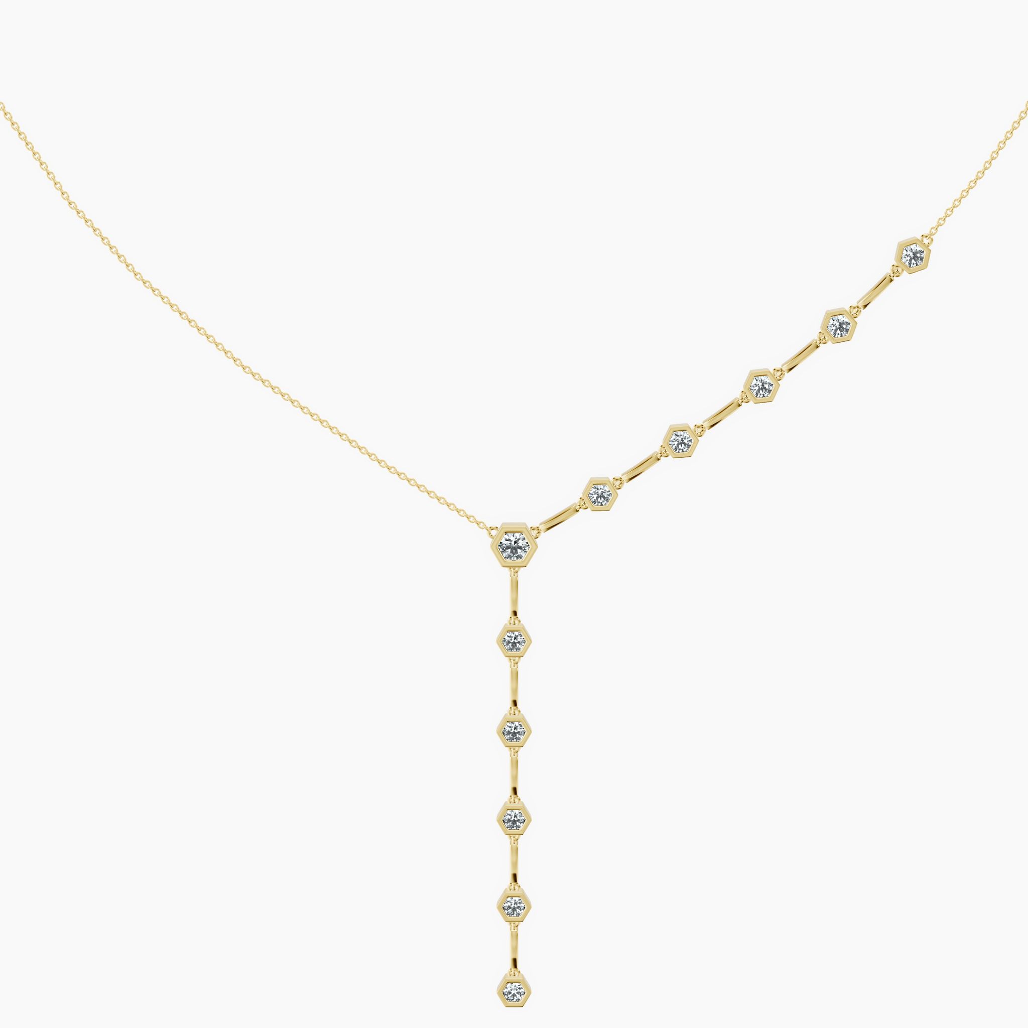 Hexa Lariat Necklace