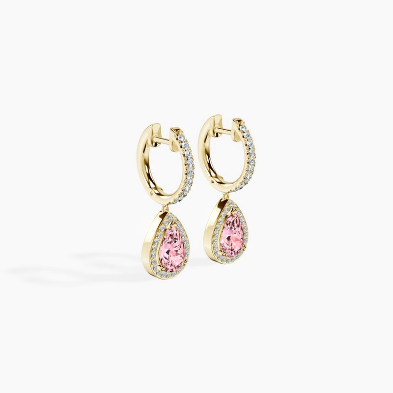 Mira Pear Halo Hoops