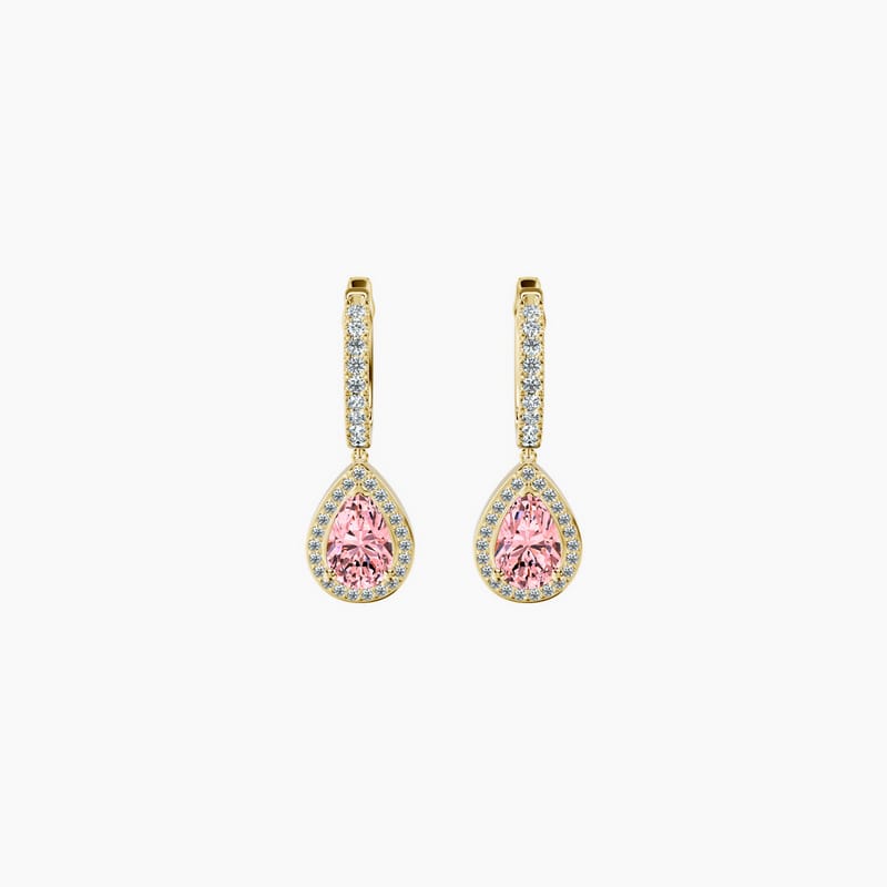 Mira Pear Halo Hoops