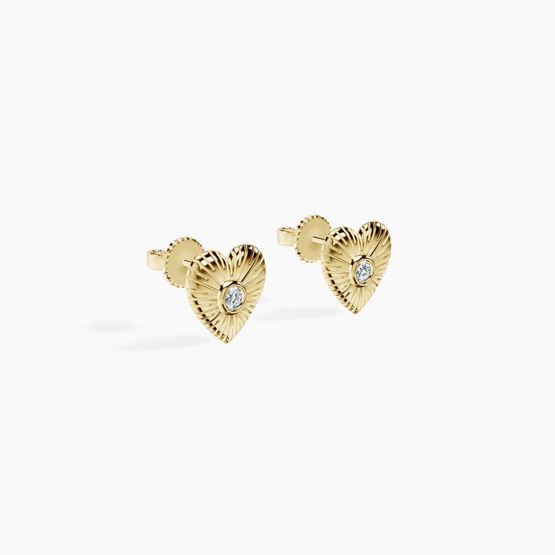 Soleil Heart Studs