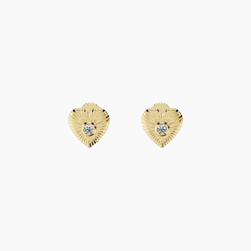 Soleil Heart Studs