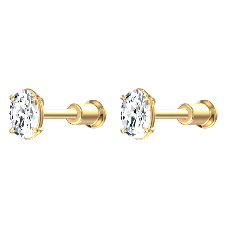 Timeless Oval Studs